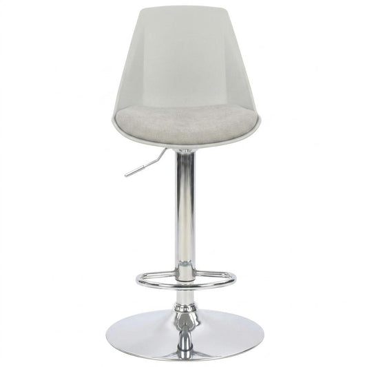 Modern Grey Bar Stool, Adjustable PP Fabric - MERIEH GREY