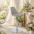 Modern Grey Bar Stool, Adjustable PP Fabric - MERIEH GREY