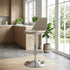 Modern Grey Bar Stool, Adjustable PP Fabric - MERIEH GREY