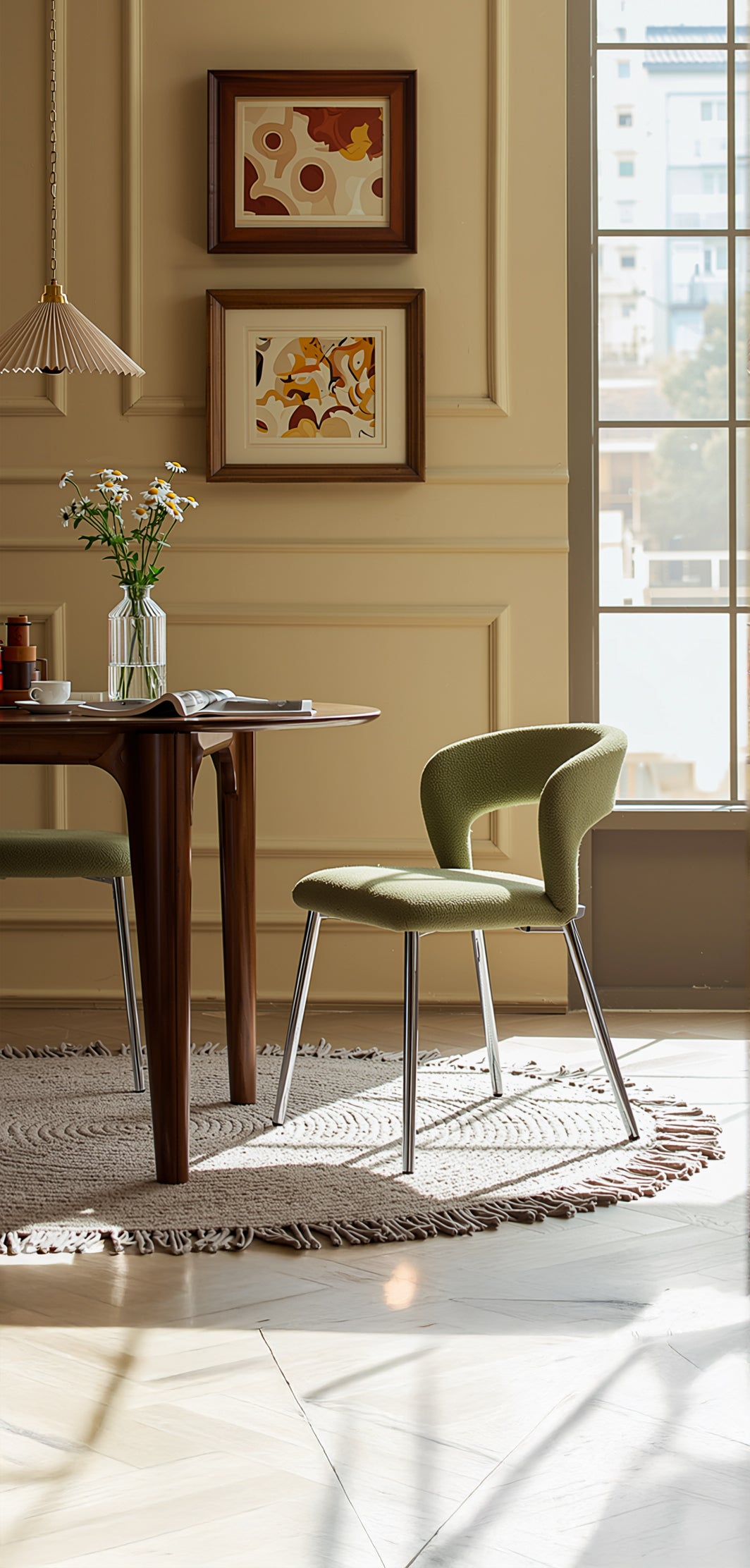 Modern Dining Accent Chair, Sleek Design - MIKOQ