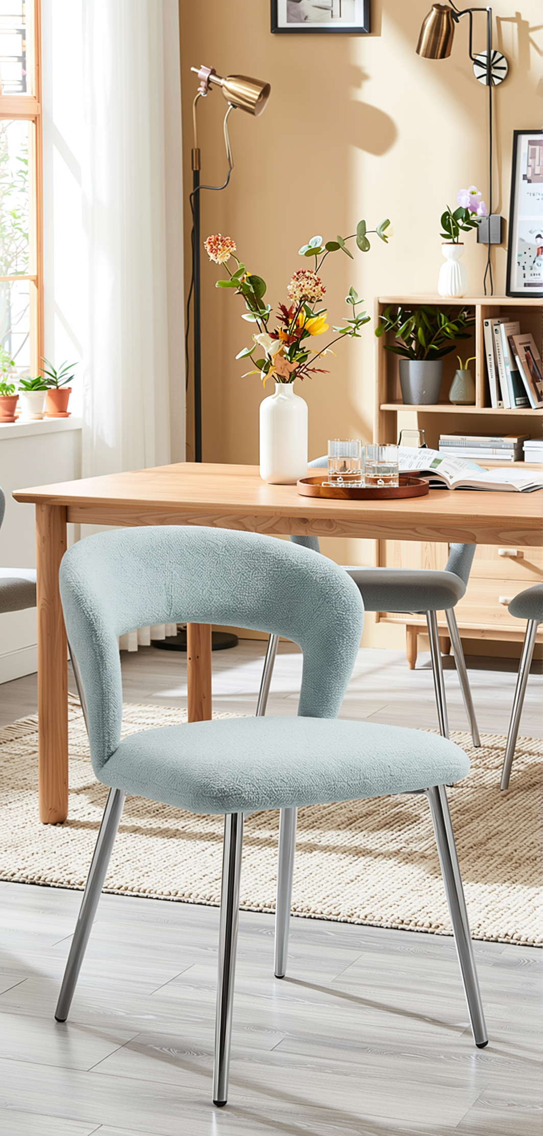 Modern Dining Accent Chair, Sleek Design - MIKOQ