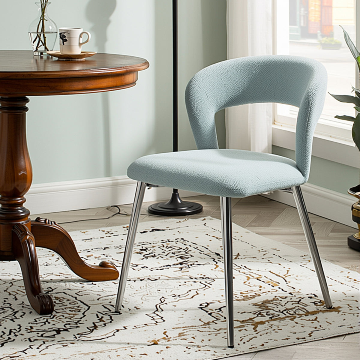 Modern Dining Accent Chair, Sleek Design - MIKOQ