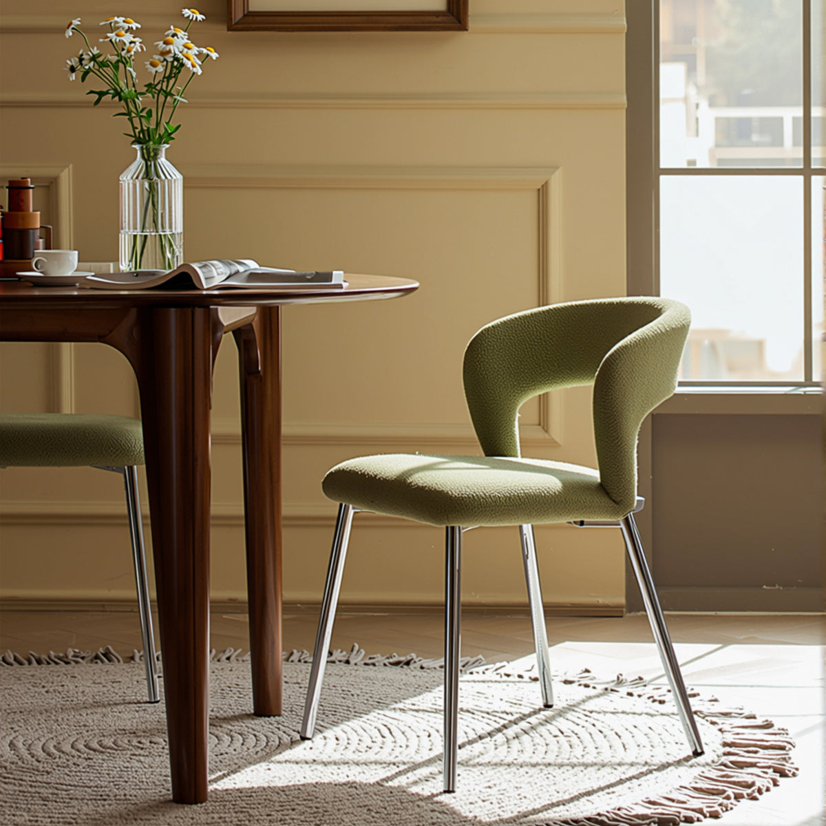 Modern Dining Accent Chair, Sleek Design - MIKOQ