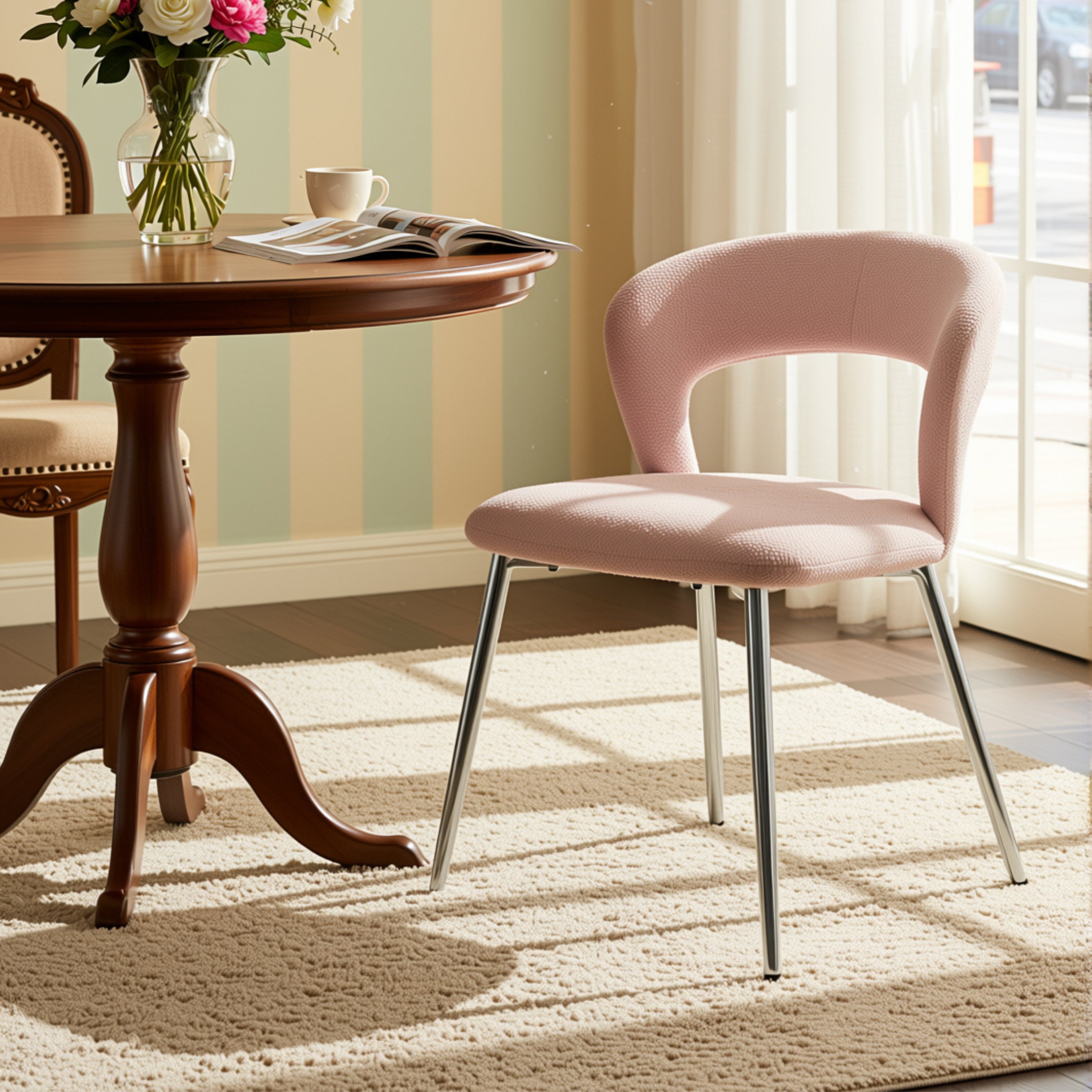 Modern Dining Accent Chair, Sleek Design - MIKOQ