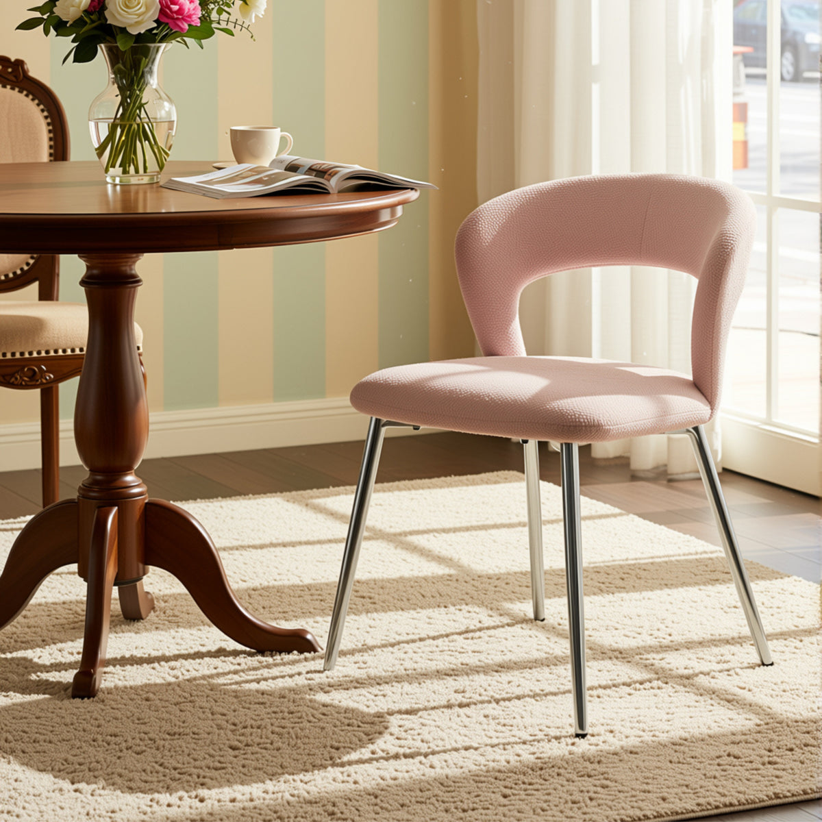 Modern Dining Accent Chair, Sleek Design - MIKOQ