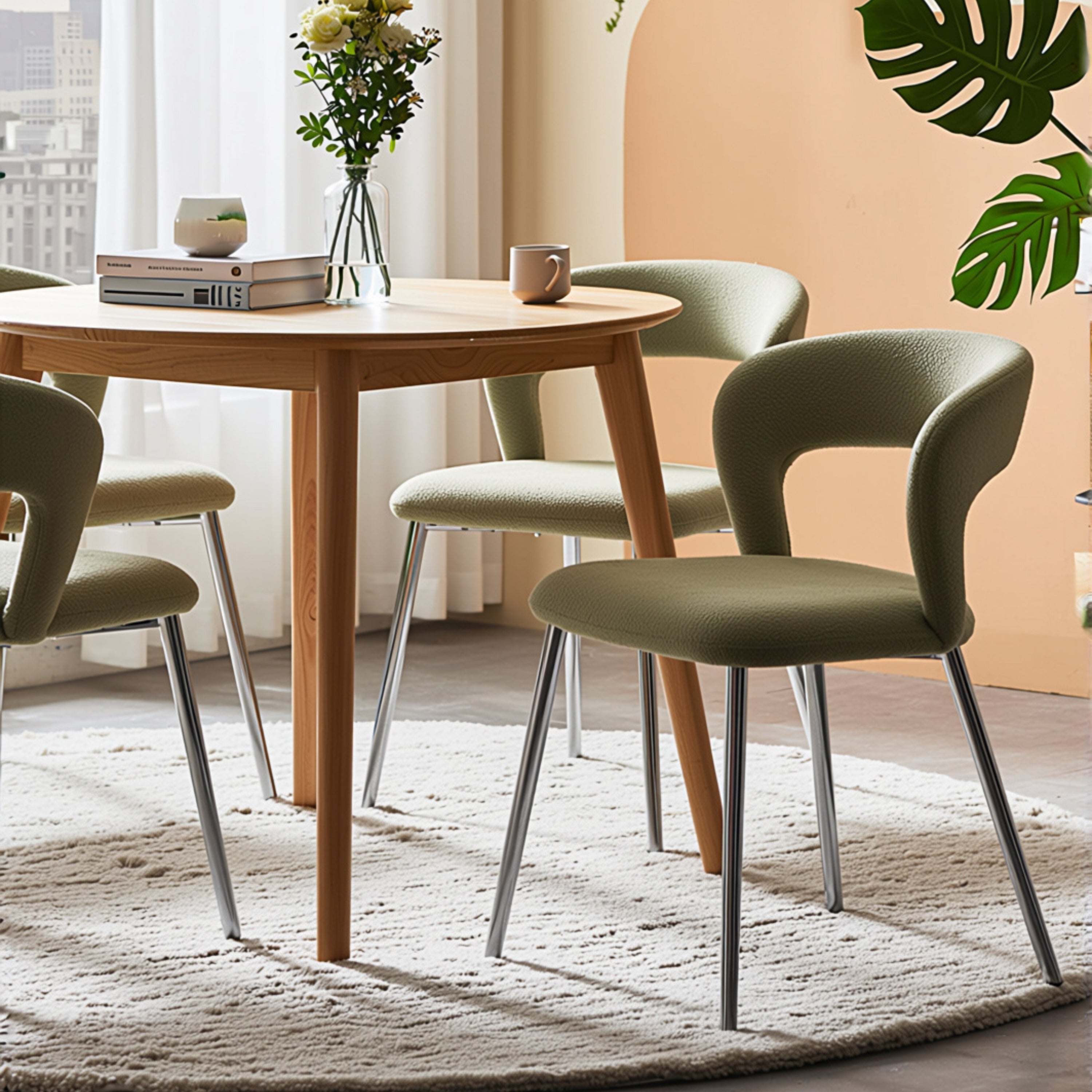 Modern Dining Accent Chair, Sleek Design - MIKOQ