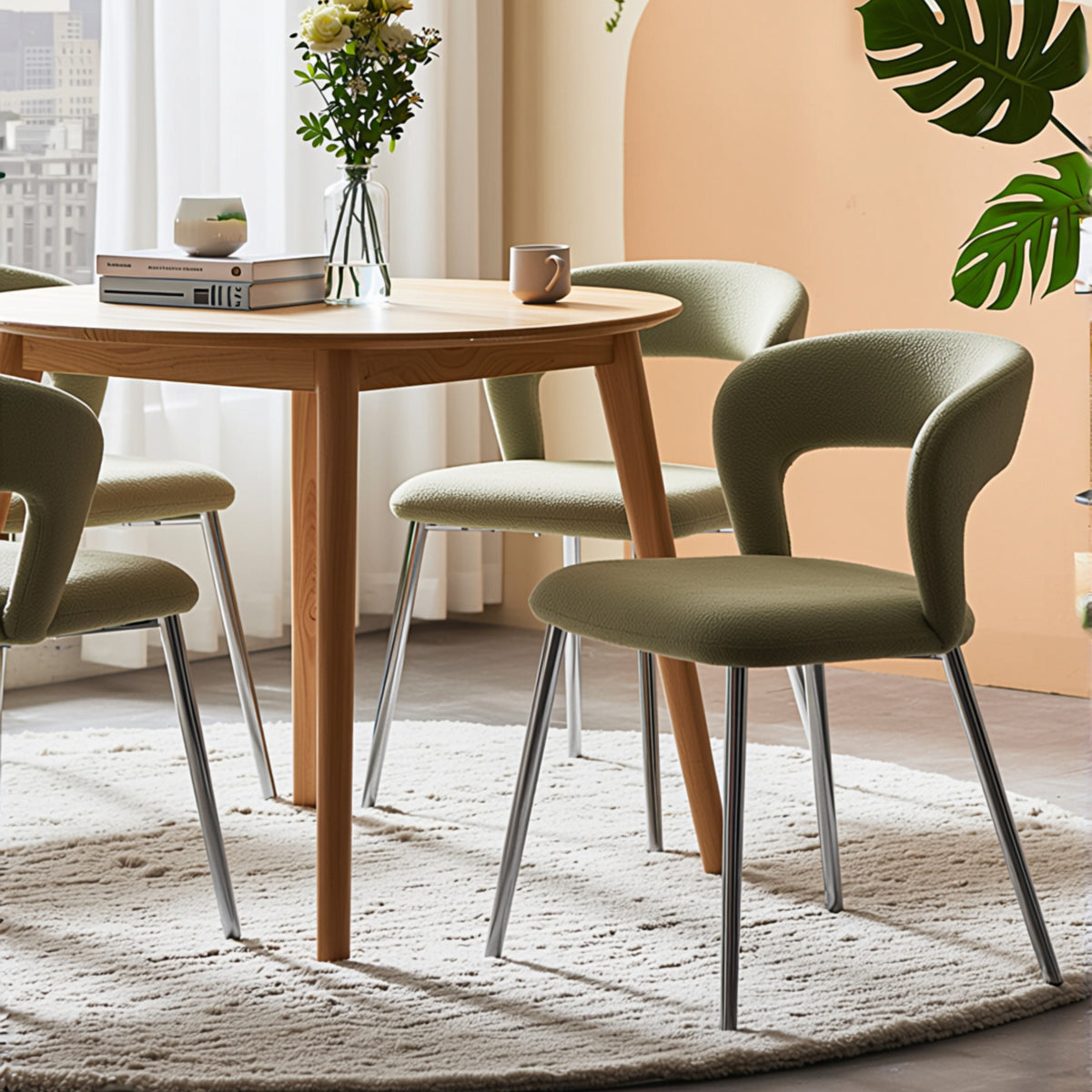Modern Dining Accent Chair, Sleek Design - MIKOQ