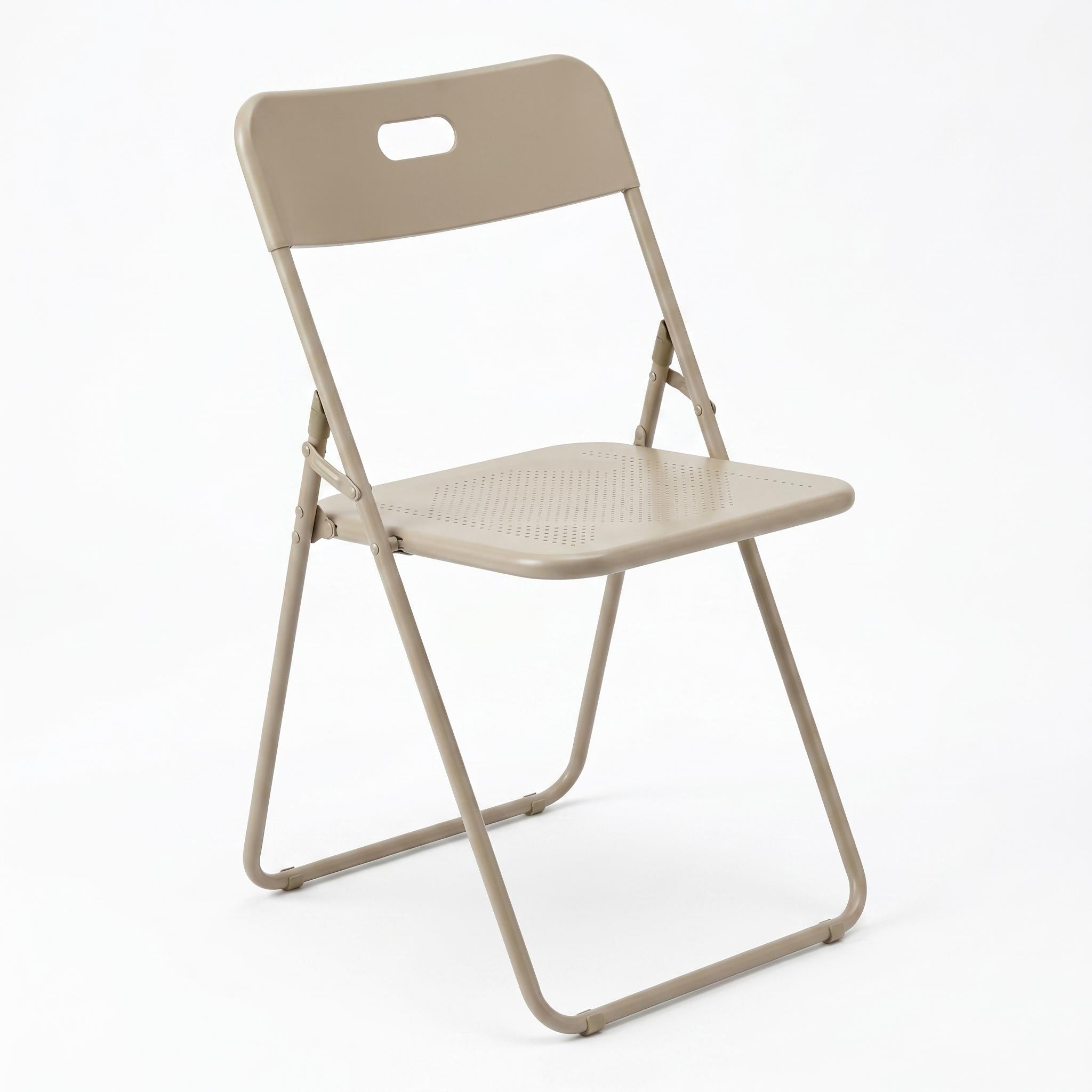 Modern Folding Metal Chair, Clay Grey – MIMOSA CLAY GREY