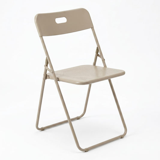 Modern Folding Metal Chair, Clay Grey – MIMOSA CLAY GREY