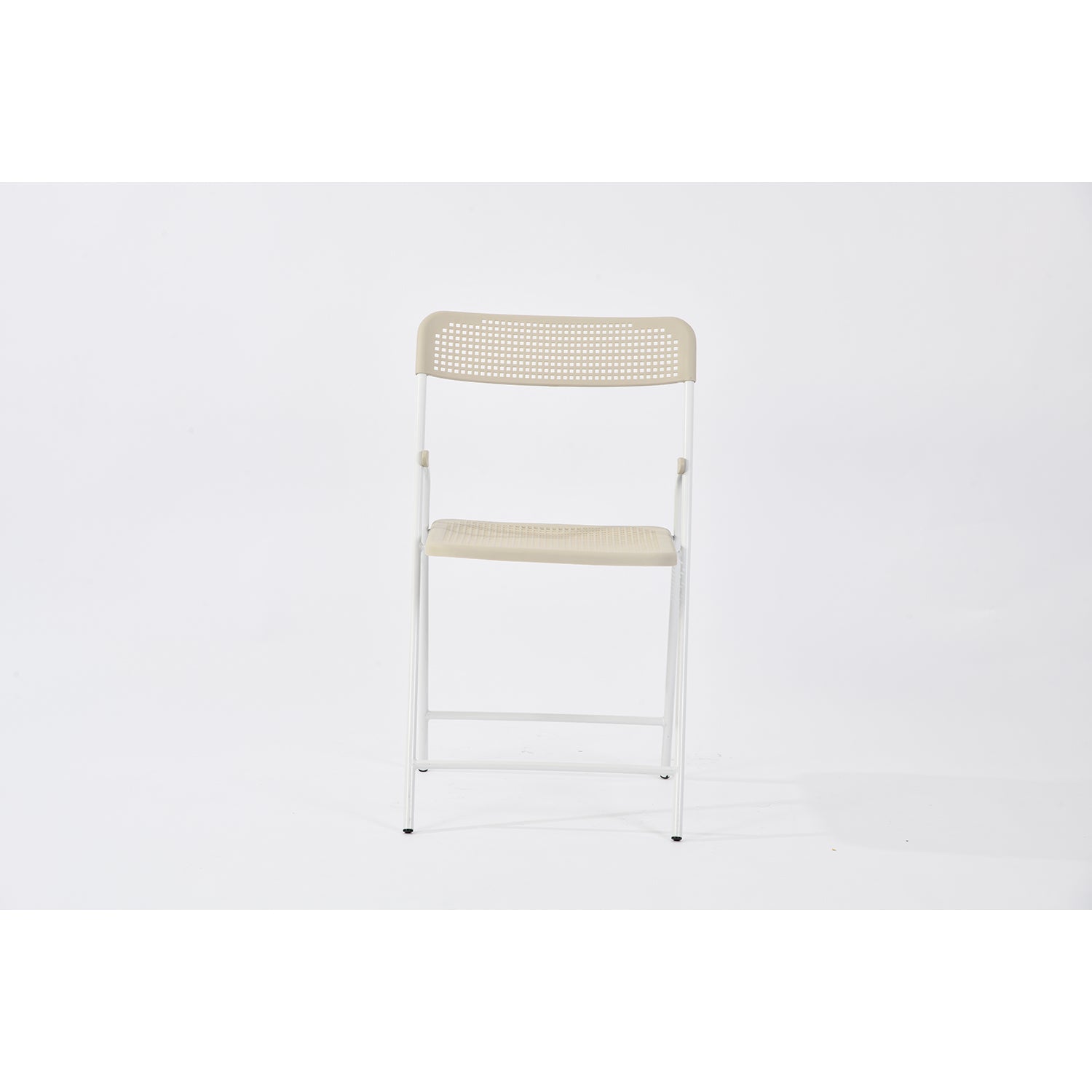 mimosa full holes - ivory folding chair - folding pvc chair for events or indoor