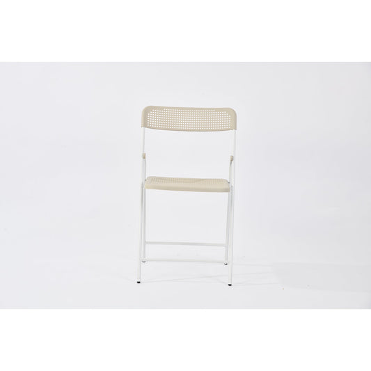 mimosa full holes - ivory folding chair - folding pvc chair for events or indoor