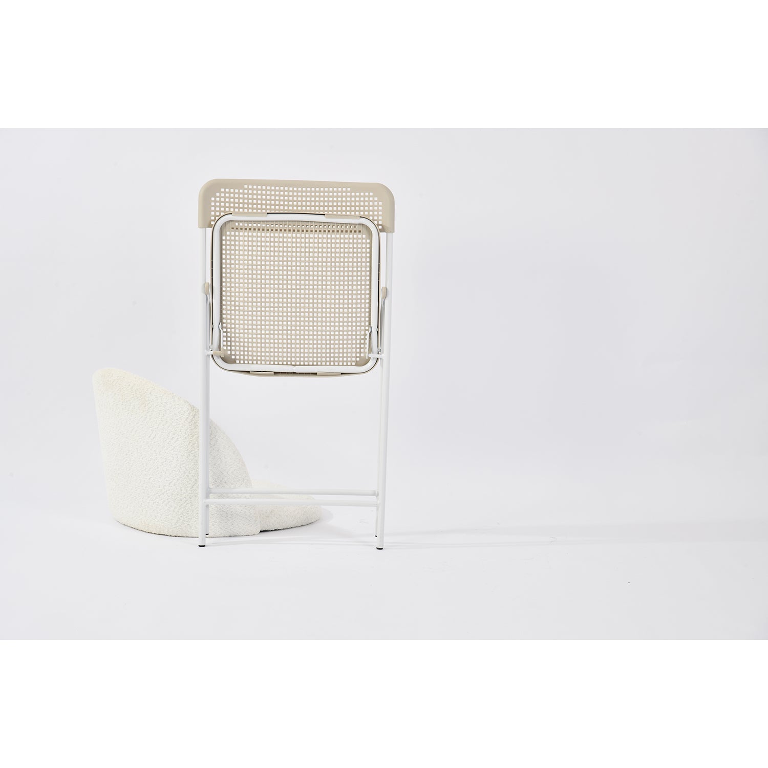MIMOSA FULL HOLES – Ivory Folding Chair