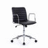 Modern Office Chair, PU Comfort & Electroplated Steel - MIRANU
