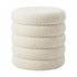 Modern White Ottoman, Lambswool Upholstery - MOLLY WHITE