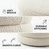 Modern White Ottoman, Lambswool Upholstery - MOLLY WHITE