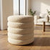 Modern White Ottoman, Lambswool Upholstery - MOLLY WHITE