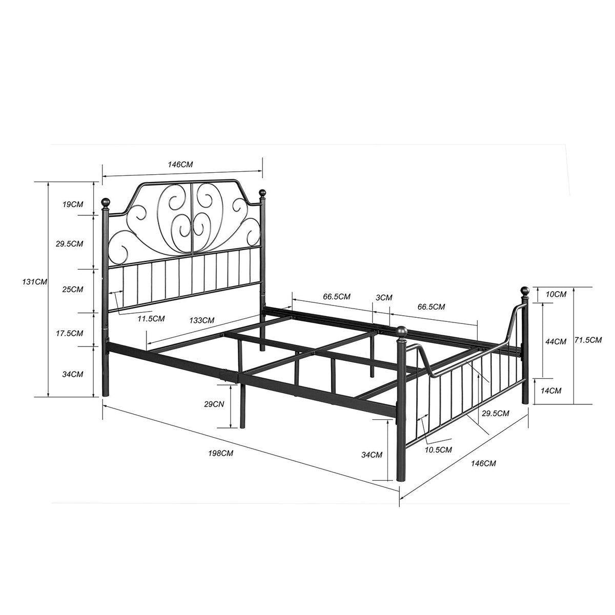 Mudiay Full Size Bedframe