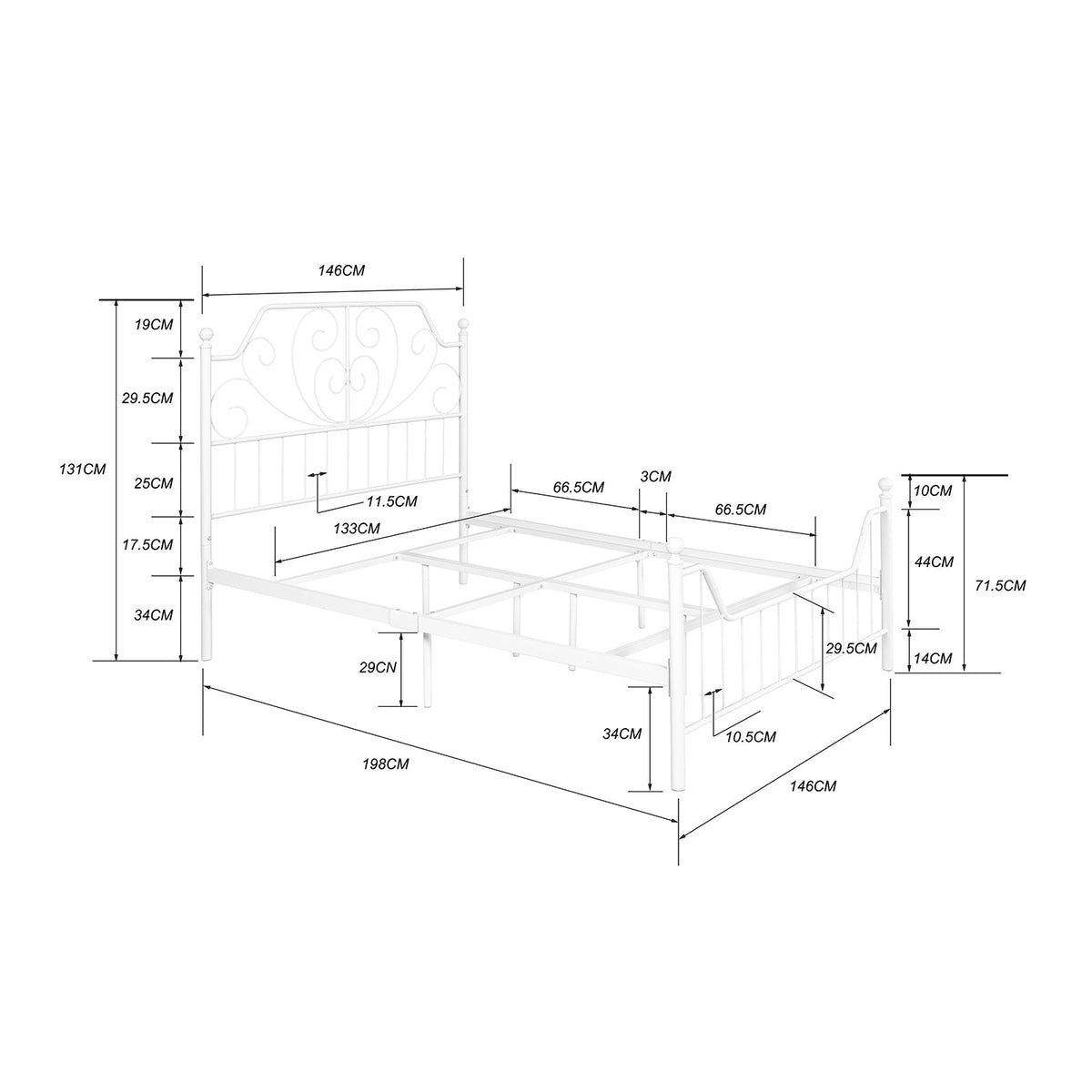 Mudiay Full Size Bedframe