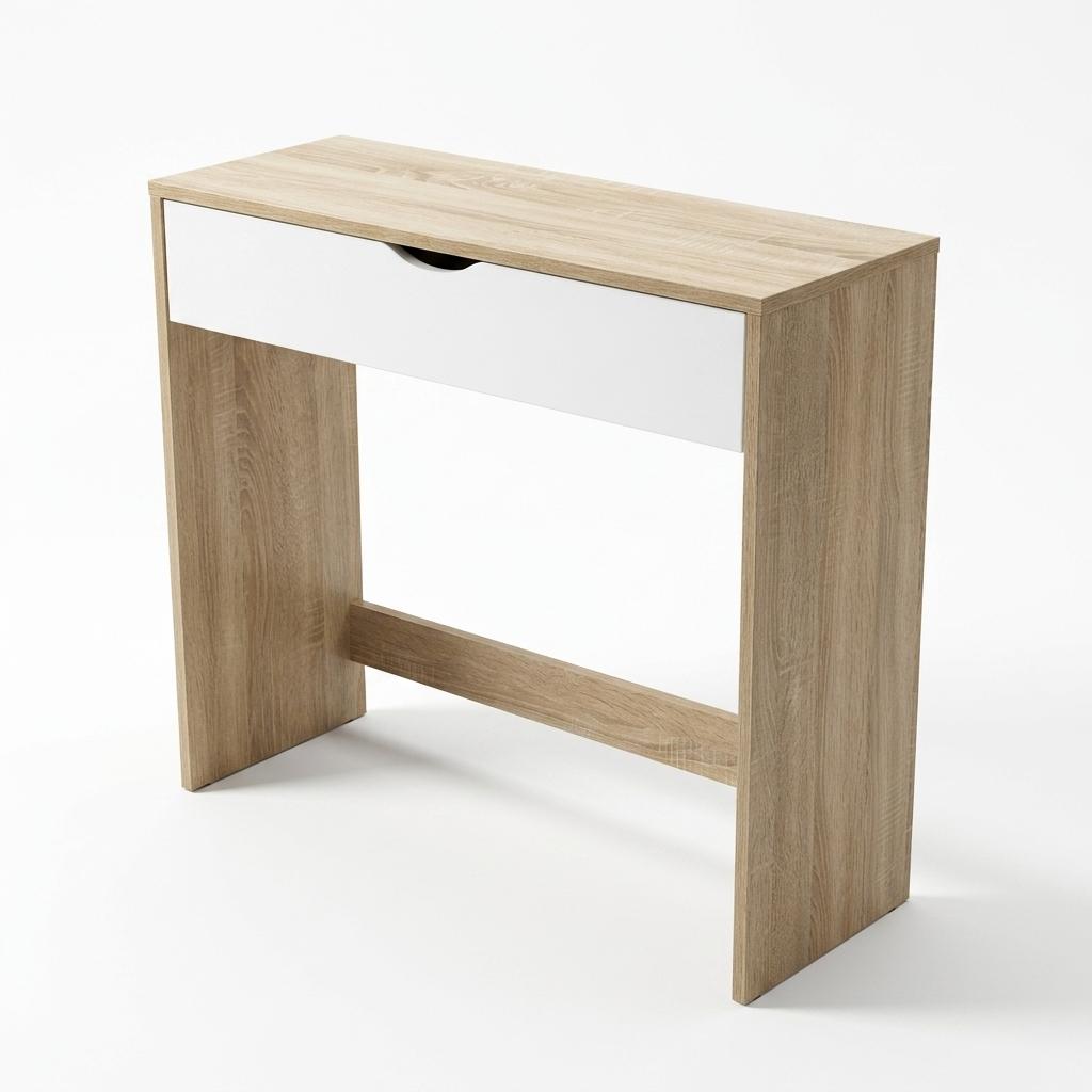 Modern Space-Saving MDF Desk - MUSK OAK