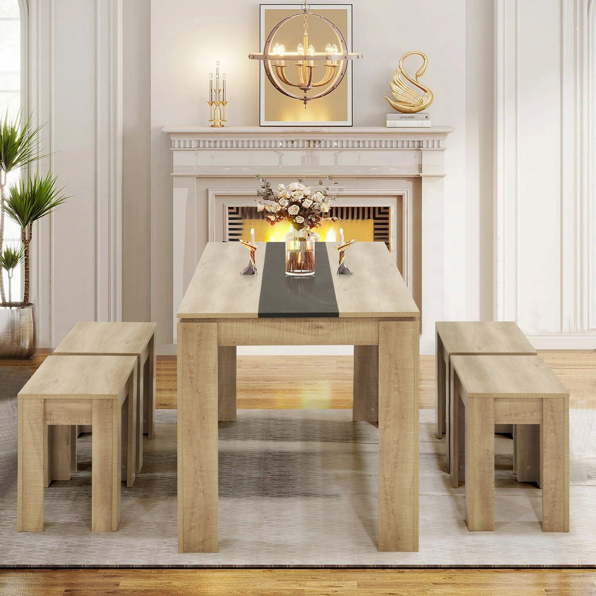 Musk Stool 4Pcs Dining Chairs