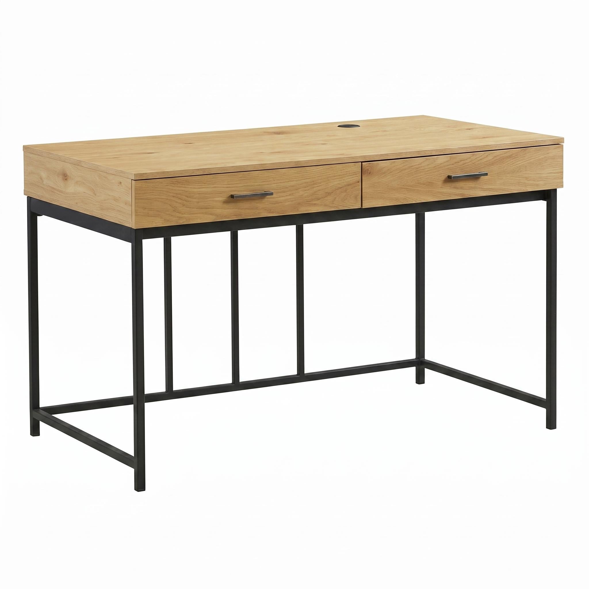 Modern Office Desk, Melamine Board & Iron Frame - MYRAX