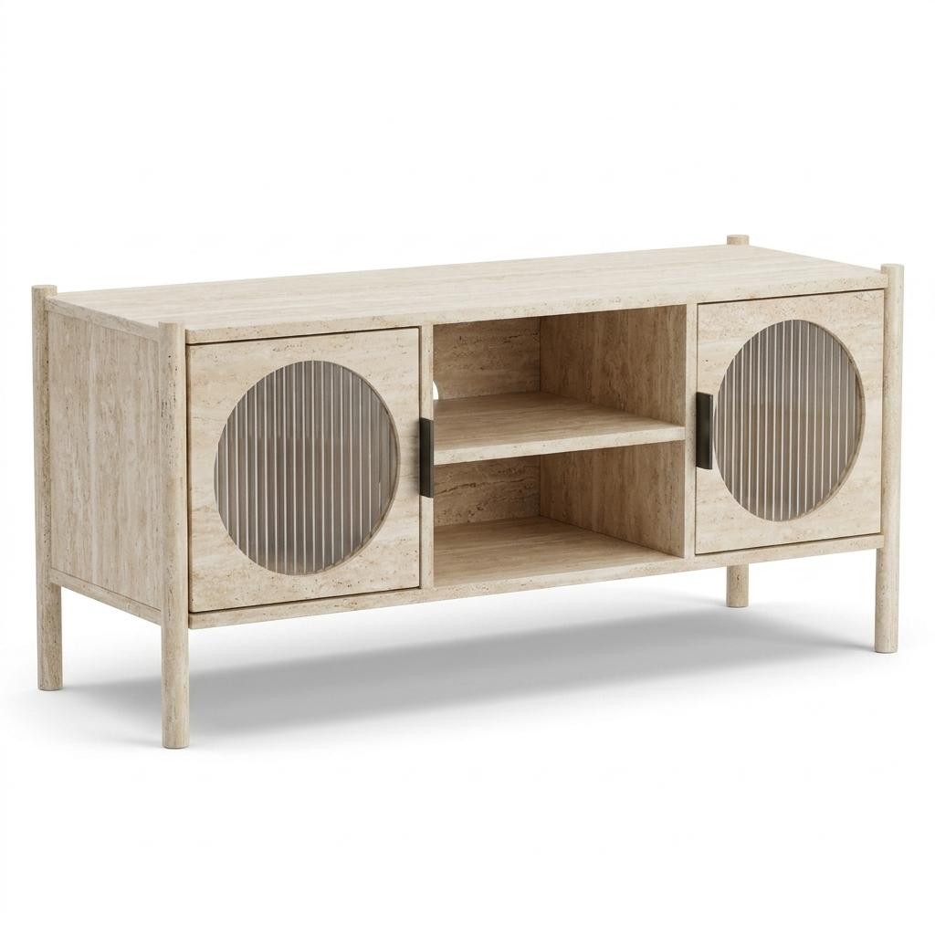Modern Minimalist TV Stand, Space-Saving Storage - NAUHLES