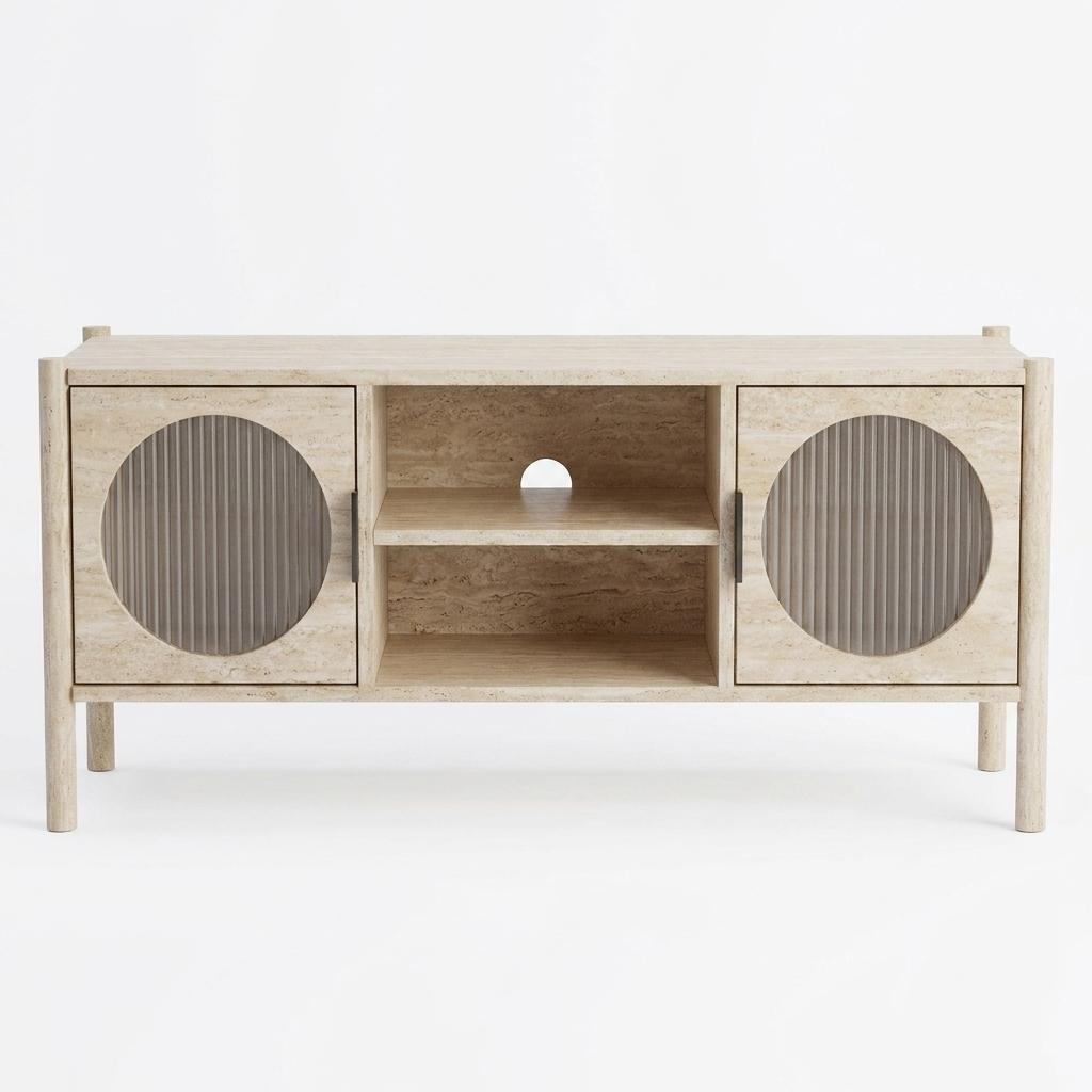 Modern Minimalist TV Stand, Space-Saving Storage - NAUHLES
