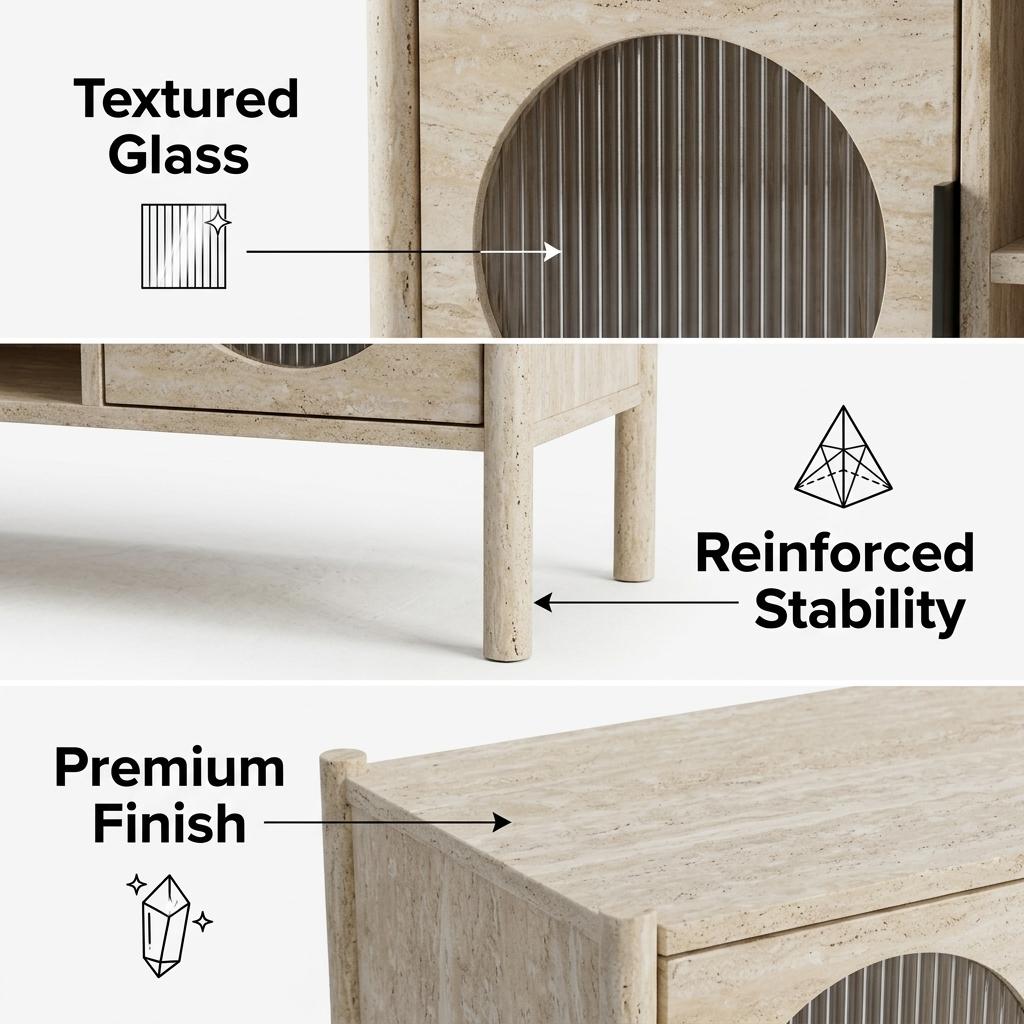 Modern Minimalist TV Stand, Space-Saving Storage - NAUHLES