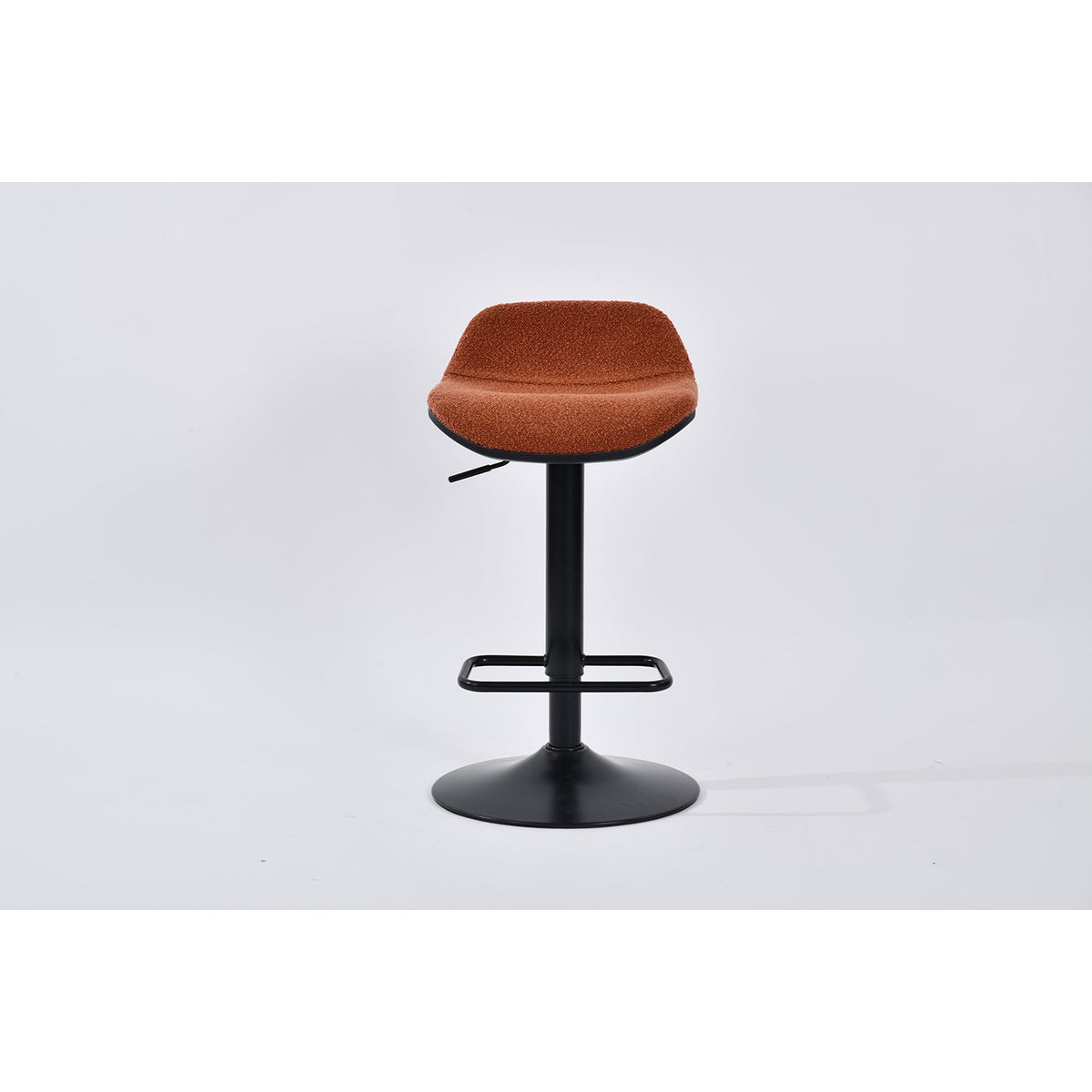 nichads black - brick red barstool - upholstered compact seating or footrest