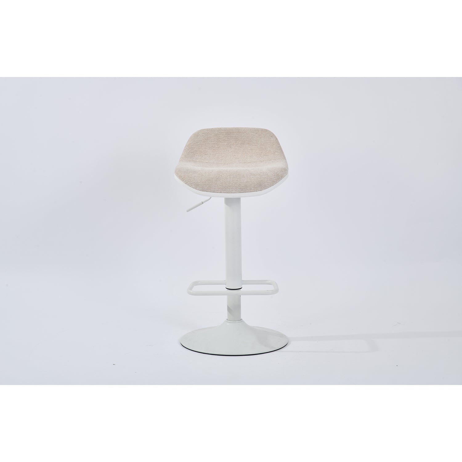 nichads - orange barstool - upholstered compact seating or footrest
