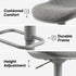 Modern Bar Stool, PP Seat & Fabric Cover - NICHADS