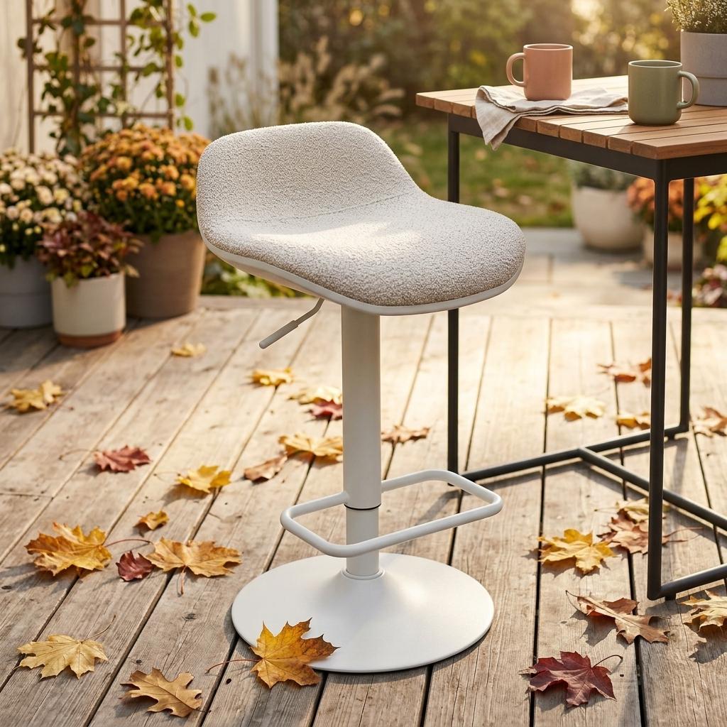 Modern Bar Stool, PP Seat & Fabric Cover - NICHADS