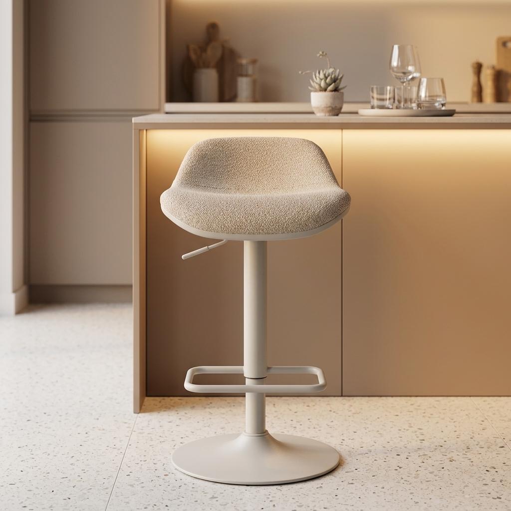 Modern Bar Stool, PP Seat & Fabric Cover - NICHADS