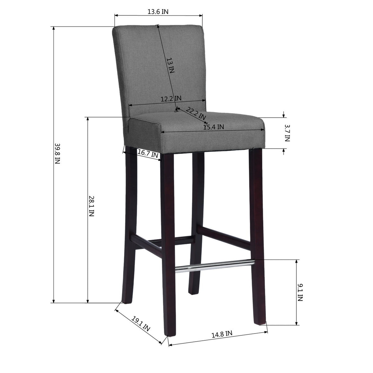 Nielsen High Back Barstool