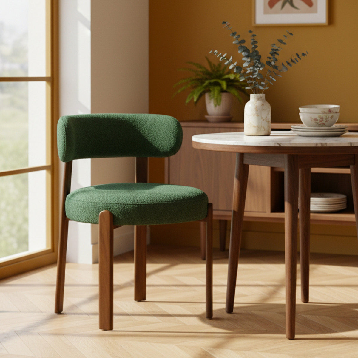 Orthodomatic Modern Minimalist Dining Chair, Sleek Design - NURO