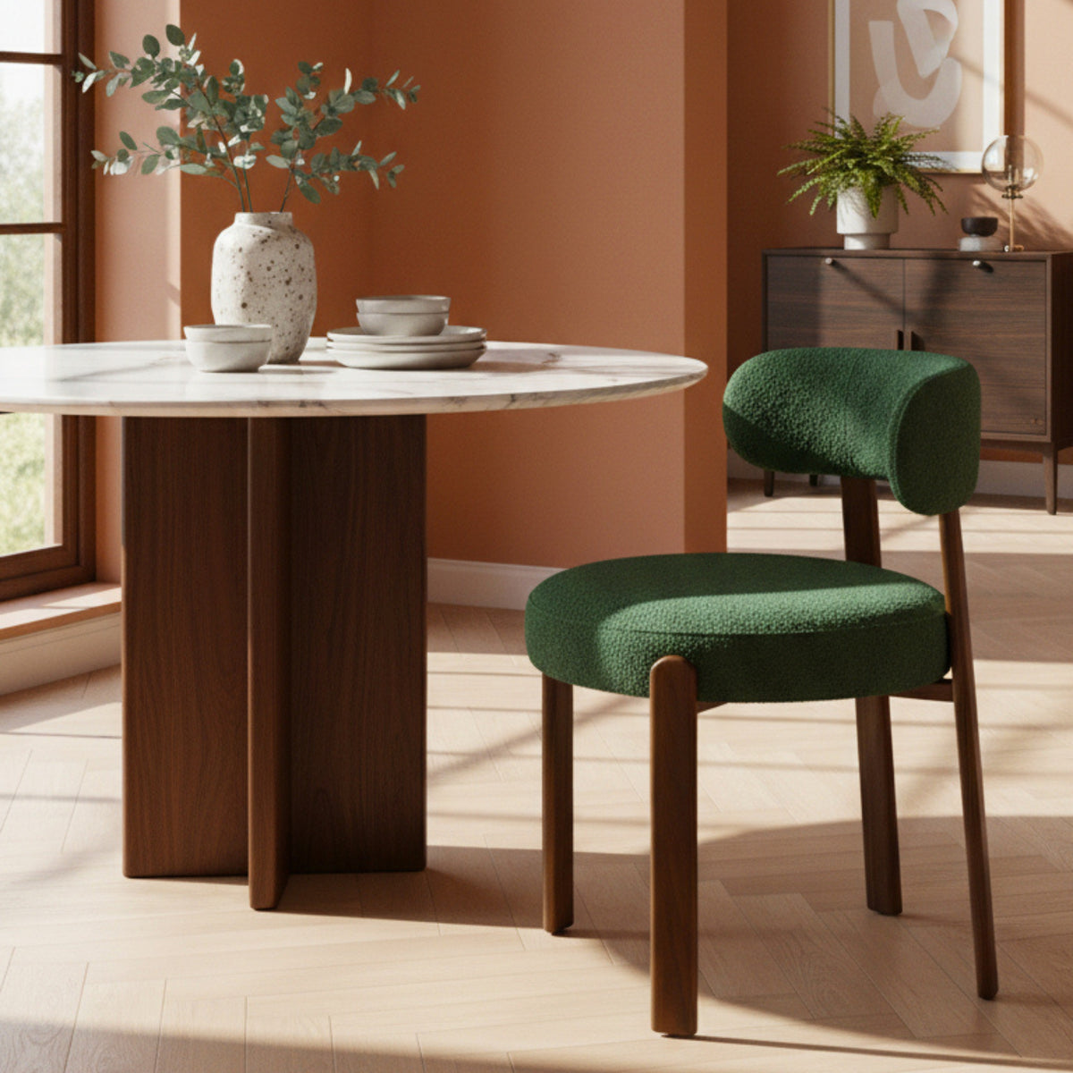 Orthodomatic Modern Minimalist Dining Chair, Sleek Design - NURO