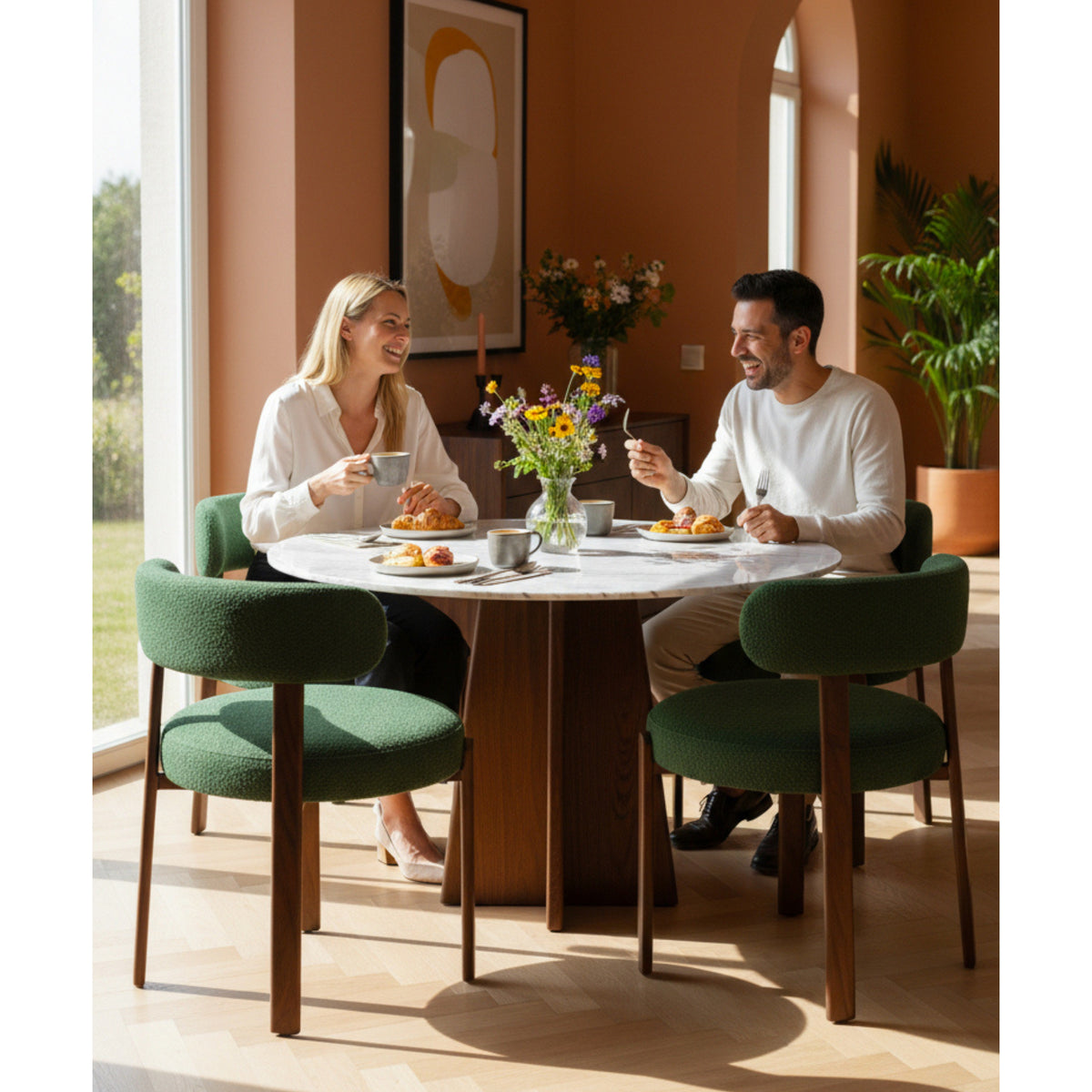 Orthodomatic Modern Minimalist Dining Chair, Sleek Design - NURO
