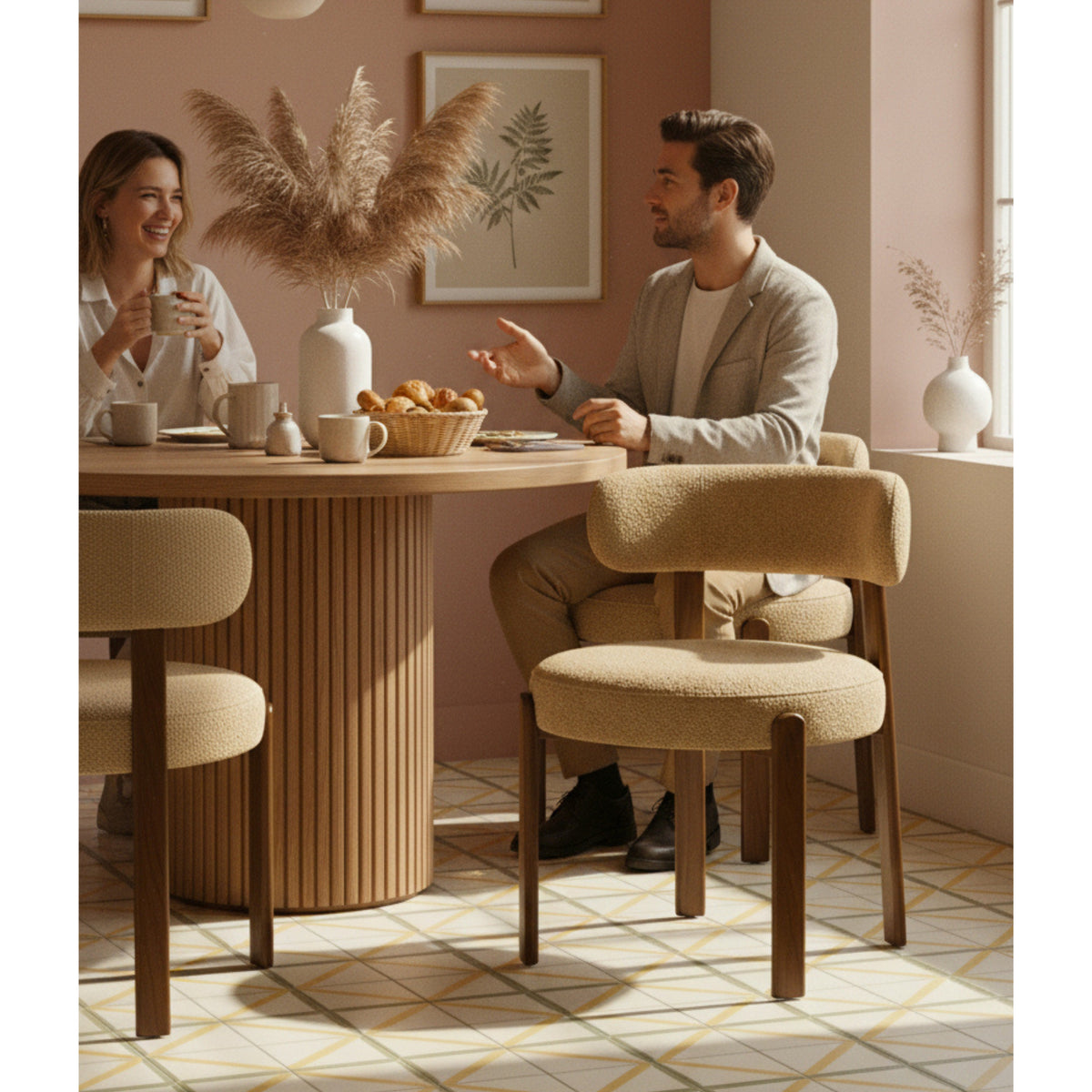 Orthodomatic Modern Minimalist Dining Chair, Sleek Design - NURO