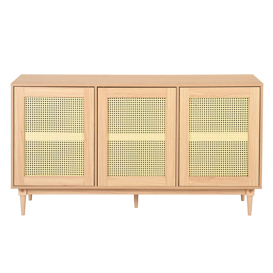 Oppelt Faux Rattan Accent Cabinets