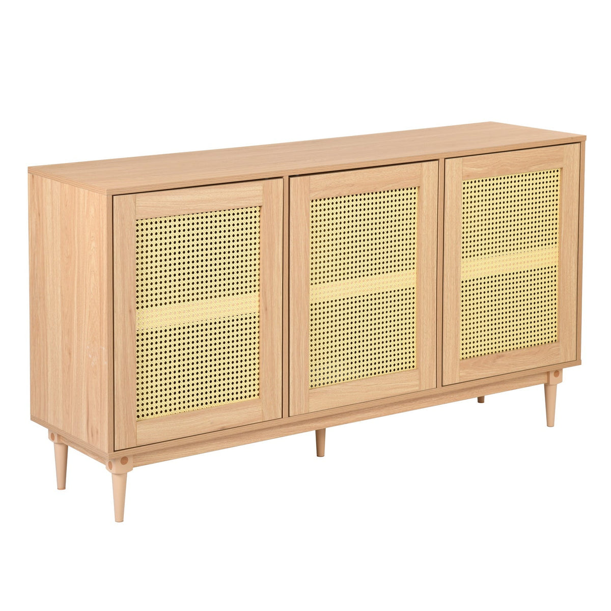 Oppelt Faux Rattan Accent Cabinets