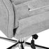 Modern Ergonomic Office Chair, Chrome Armrest & Grey Fabric - ORANTO