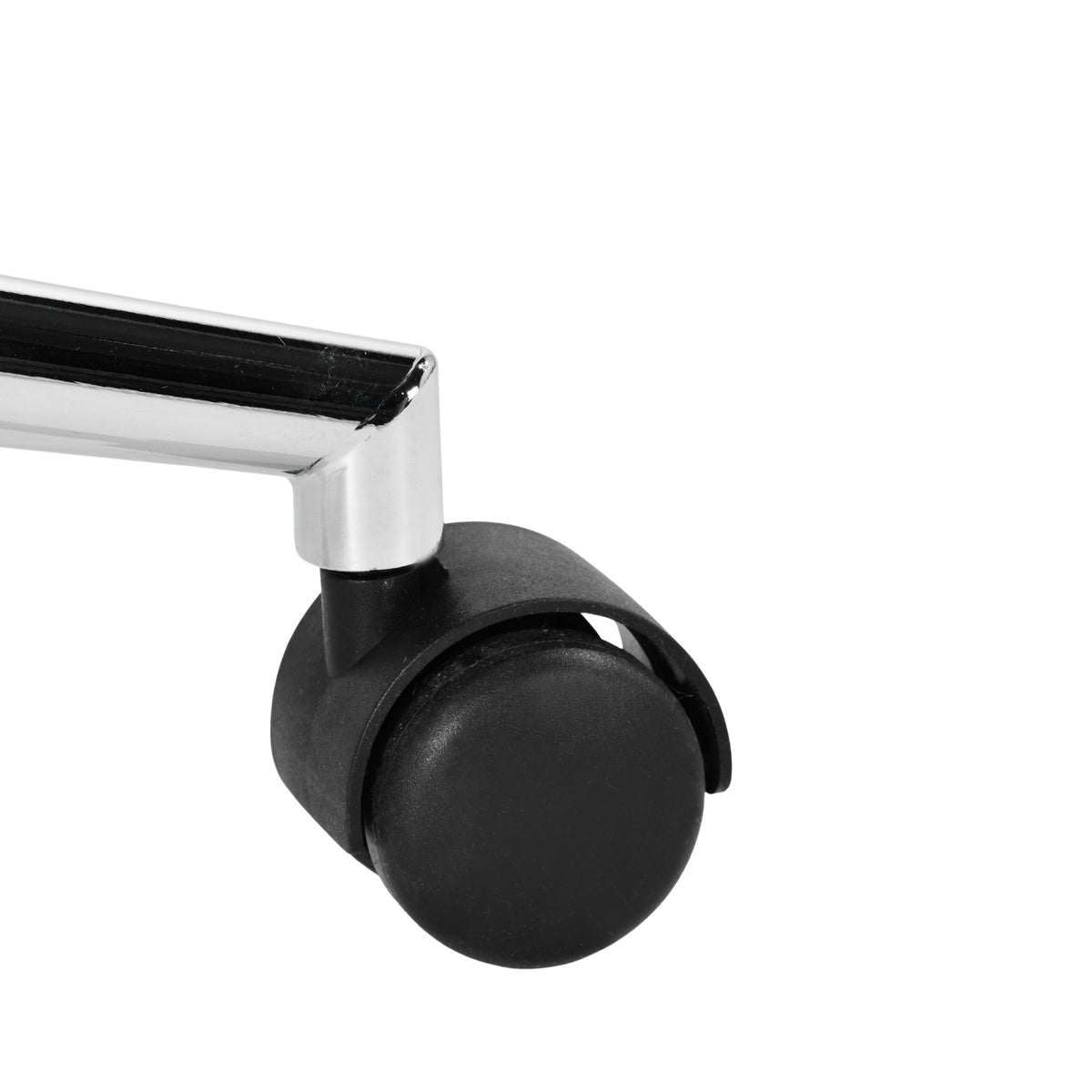 Modern Ergonomic Office Chair, Chrome Armrest & Grey Fabric - ORANTO
