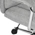 Modern Ergonomic Office Chair, Chrome Armrest & Grey Fabric - ORANTO