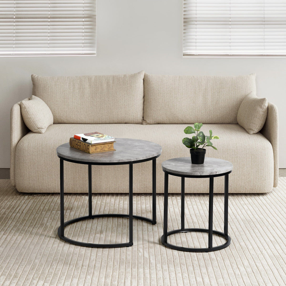 Osric Round Shape Nest Table Set