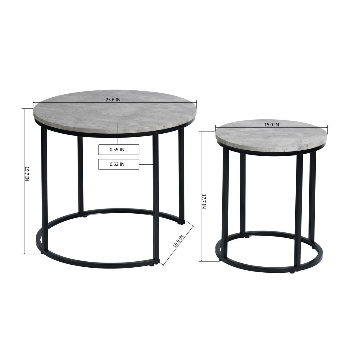 Osric Round Shape Nest Table Set