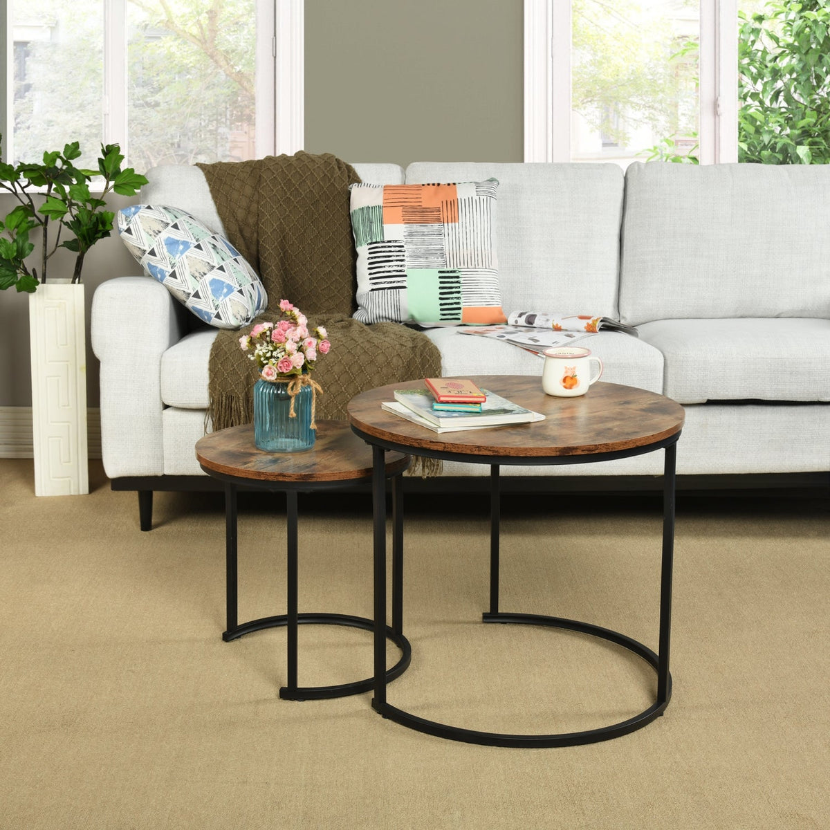 Osric Round Shape Nest Table Set