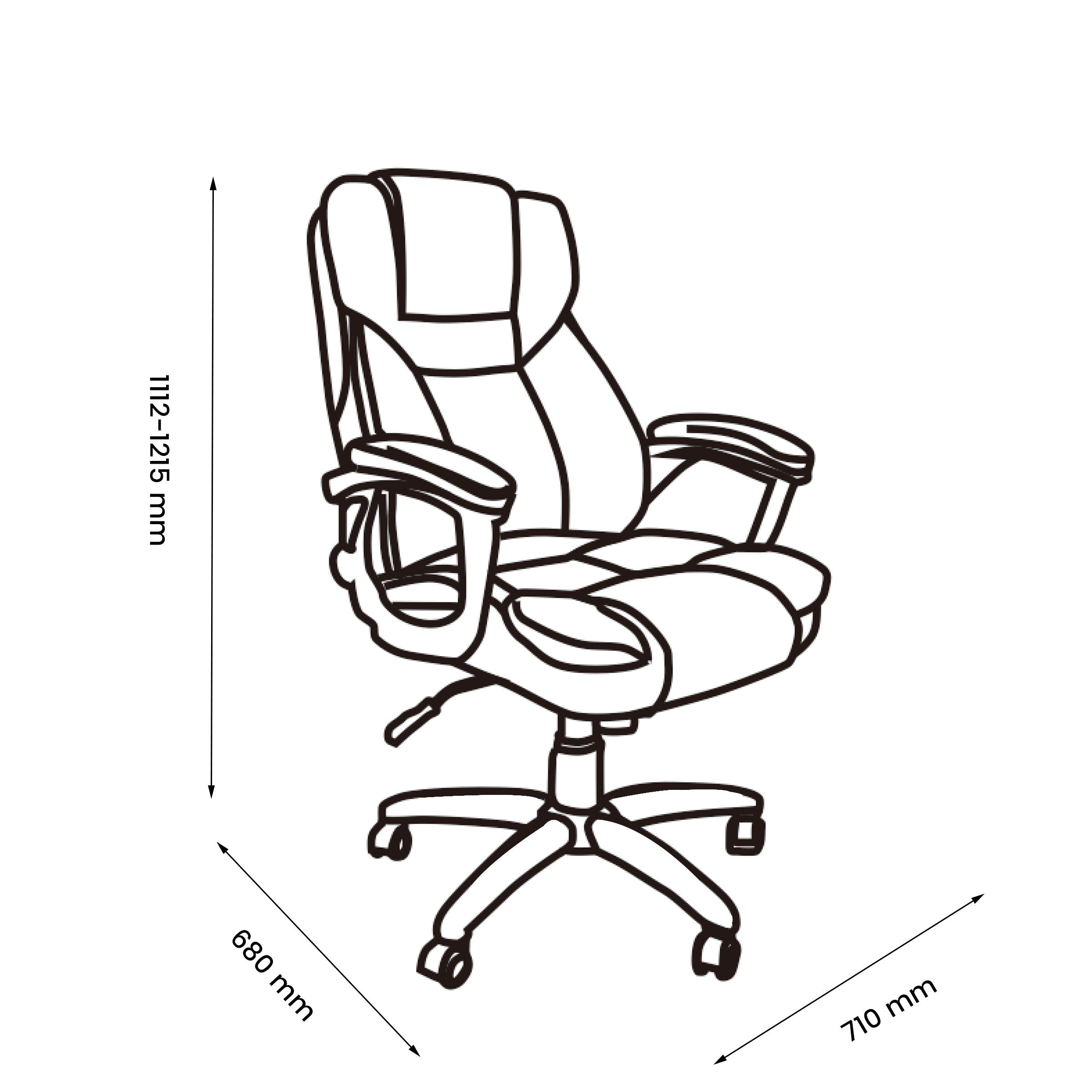 Modern Ergonomic PU Office Chair – PACCO BLACK