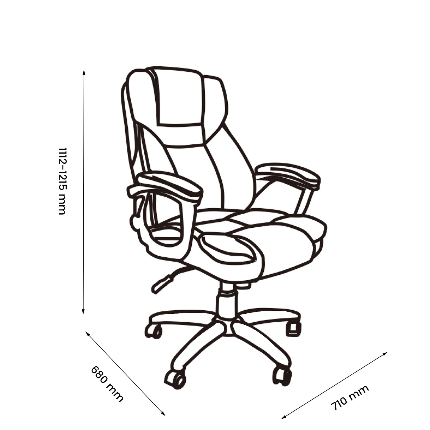 Modern Ergonomic PU Office Chair – PACCO BLACK