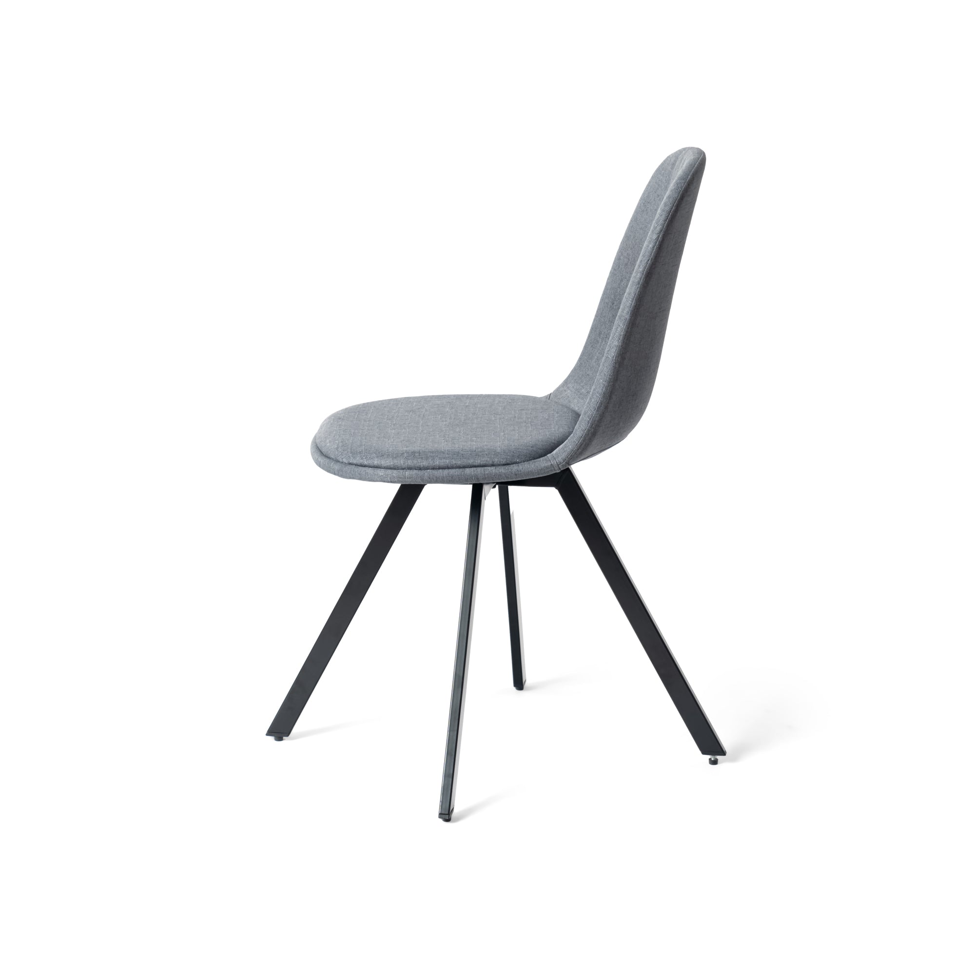Modern Grey Fabric Dining Set, Metal Frame - SUNFLOWER LUMOS 4PCS