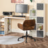 Modern Suede Office Chair, Adjustable Brown Black - ROSS KD SUEDE